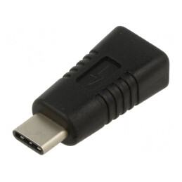 Adaptor USB 2.0 Micro USB B la USB C Negru