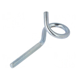 Cârlig inelar oțel zinc 140mm cu filet 70mm | Electronic-mag.ro | Componente Electronice