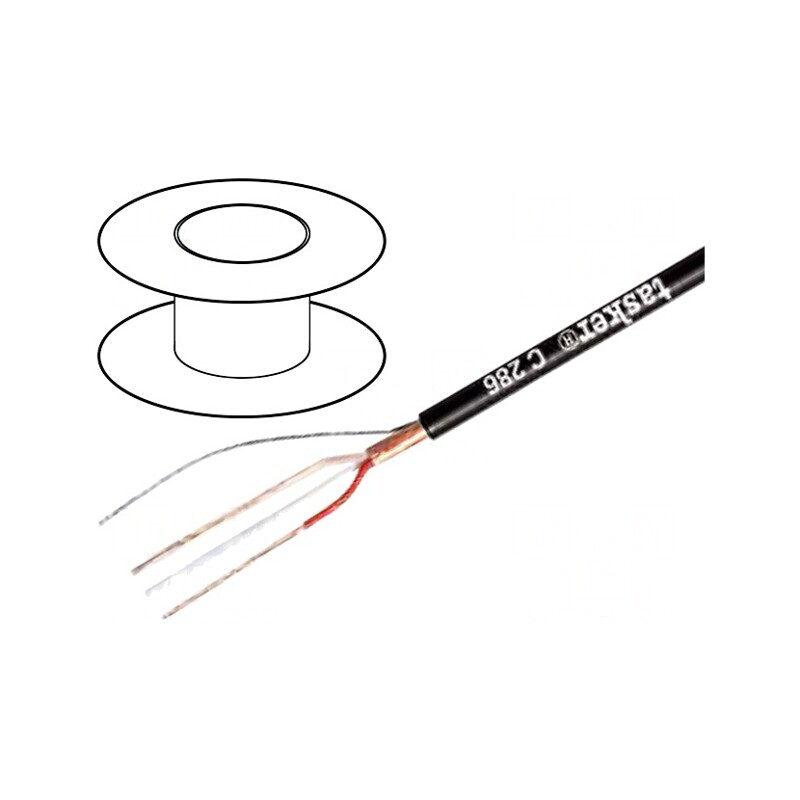 Cablu Microfon Negru 2x0,22mm2 OFC | Electronic-mag.ro | Componente Electronice