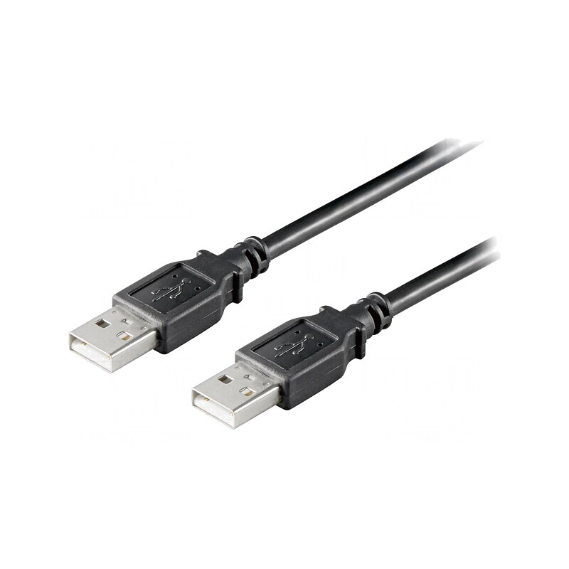 Cablu USB 2.0 A-A 1.8m Negru 480Mbps | Electronic-mag.ro | Componente Electronice