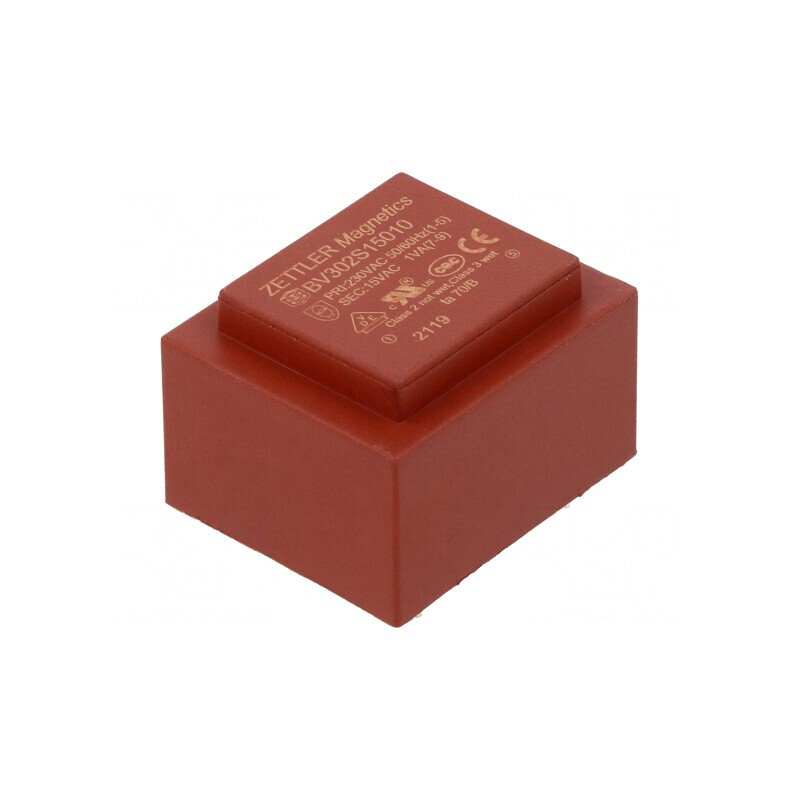 Transformator Încapsulat 1VA 230V AC 15V 66mA PCB | Electronic-mag.ro | Componente Electronice