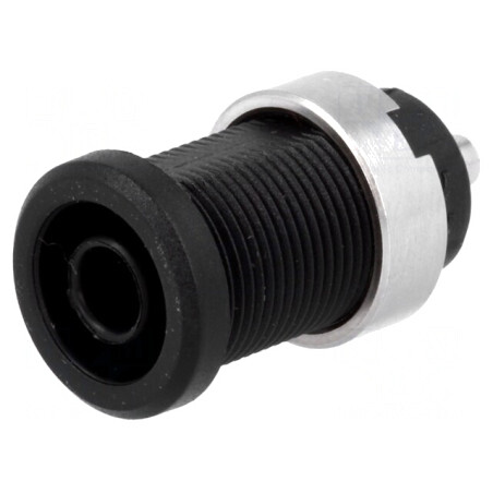 Soclu Banană 4mm 25A Negru Cu Izolație | Electronic-mag.ro | Componente Electronice