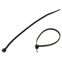 Colier de strângere poliamidă neagră 120mm 2,5mm | Electronic-mag.ro | Componente Electronice