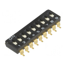 Comutator DIP-SWITCH 9 Secțiuni ON-OFF 0.025A 24VDC | Electronic-mag.ro | Componente Electronice