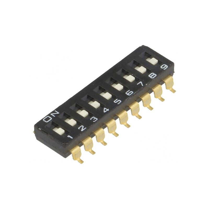 Comutator DIP-SWITCH 9 Secțiuni ON-OFF 0.025A 24VDC | Electronic-mag.ro | Componente Electronice