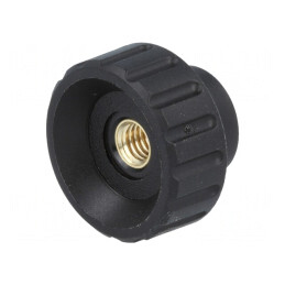 Buton Reglabil Poliamidă 25mm M6 19mm | Electronic-mag.ro | Componente Electronice