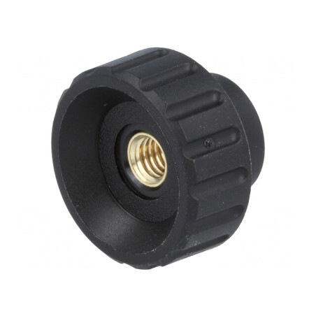Buton Reglabil Poliamidă 25mm M6 19mm | Electronic-mag.ro | Componente Electronice