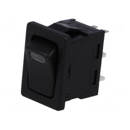 Comutator Rocker ON-OFF 16A 12V Negru LED | Electronic-mag.ro | Componente Electronice