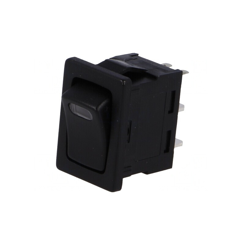 Comutator Rocker ON-OFF 16A 12V Negru LED | Electronic-mag.ro | Componente Electronice