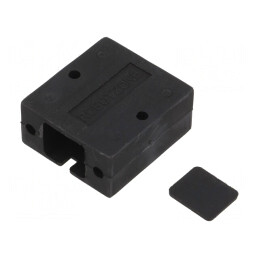 Suport Negru Mat pentru Fixare Plastic 19,6mm