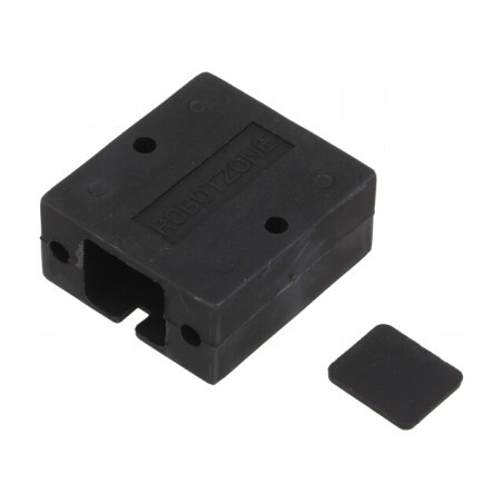 Suport Negru Mat pentru Fixare Plastic 19,6mm | Electronic-mag.ro | Componente Electronice