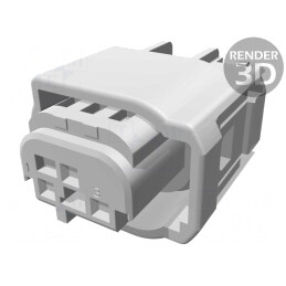 Conector automotive MQS mamă 3 pini crimpat pe cablu | Electronic-mag.ro | Componente Electronice