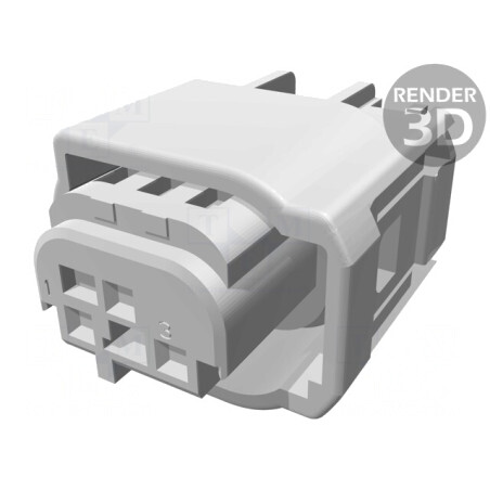 Conector automotive MQS mamă 3 pini crimpat pe cablu | Electronic-mag.ro | Componente Electronice