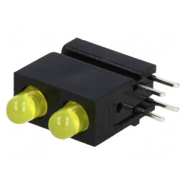 LED Galben 3mm 20mA 60° 1,2-4mcd | Electronic-mag.ro | Componente Electronice