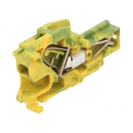 Fișă Bornă cu Arc 0,2-2,5mm2 Galben-Verde | Electronic-mag.ro | Componente Electronice