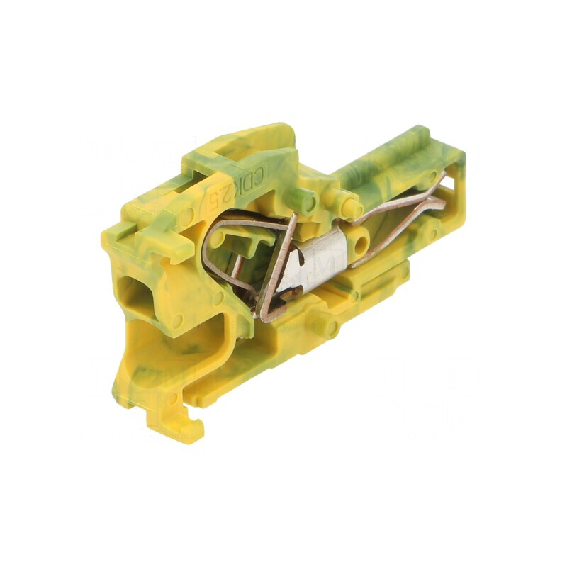 Fișă Bornă cu Arc 0,2-2,5mm2 Galben-Verde | Electronic-mag.ro | Componente Electronice
