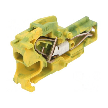 Fișă Bornă cu Arc 0,2-2,5mm2 Galben-Verde | Electronic-mag.ro | Componente Electronice