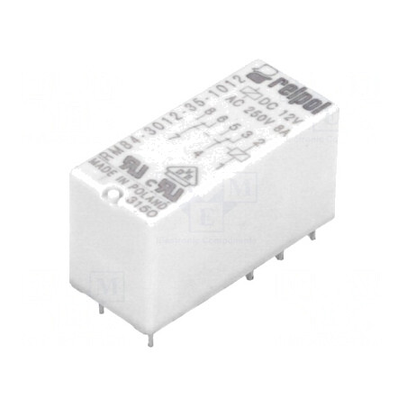 Releu Electromagnetic DPDT 12VDC 8A PCB | Electronic-mag.ro | Componente Electronice