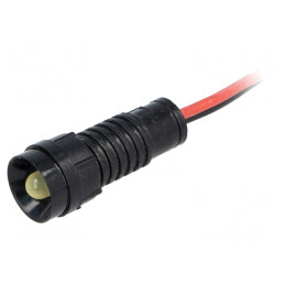Lampă de control LED galbenă 220VDC Ø11mm IP40 | Electronic-mag.ro | Componente Electronice