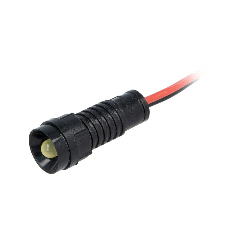 Lampă de control LED galbenă 220VDC Ø11mm IP40 | Electronic-mag.ro | Componente Electronice