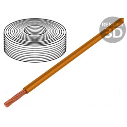 Cablu Electric 1x1,5mm2 Cu PVC Portocaliu | Electronic-mag.ro | Componente Electronice