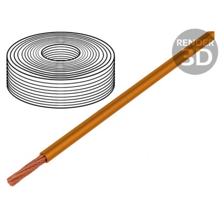 Cablu Electric 1x1,5mm2 Cu PVC Portocaliu | Electronic-mag.ro | Componente Electronice