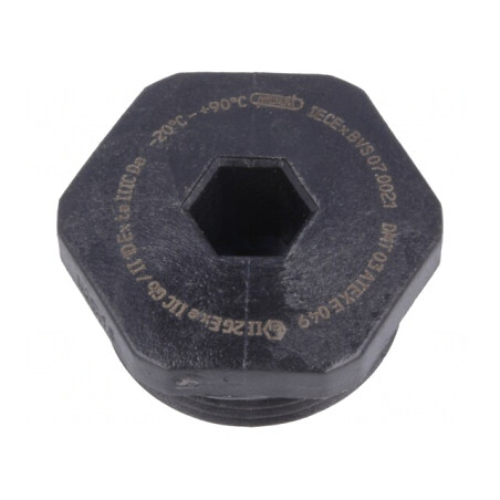 Capac de protecție PG11 IP68 poliamidă neagră | Electronic-mag.ro | Componente Electronice