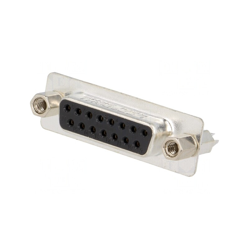 Conector D-Sub 15 pini soclu mamă PCB drept THT | Electronic-mag.ro | Componente Electronice
