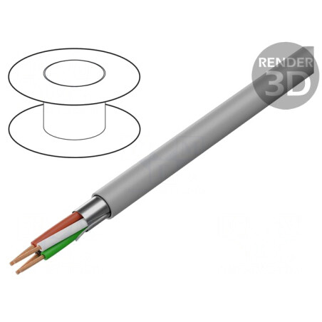 Cablu ecranat Al-PET PVC gri 300V 305m | Electronic-mag.ro | Componente Electronice