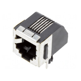 Soclu RJ12 Cat3 Ecranat Profil Jos cu Blocare Panou | Electronic-mag.ro | Componente Electronice