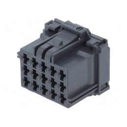 Conector Automotive MCP 2.8 Mamă Mufă pe Cablu PIN 15 Gri