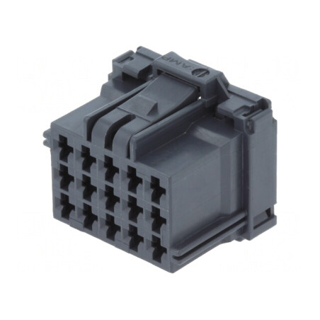 Conector Automotive MCP 2.8 Mamă Mufă pe Cablu PIN 15 Gri | Electronic-mag.ro | Componente Electronice
