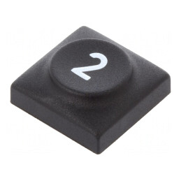 Buton Corp Antracit cu Marcare Clapetă Pătrată | Electronic-mag.ro | Componente Electronice