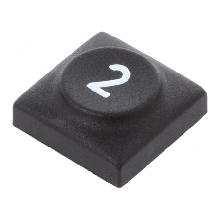 Buton Corp Antracit cu Marcare Clapetă Pătrată | Electronic-mag.ro | Componente Electronice