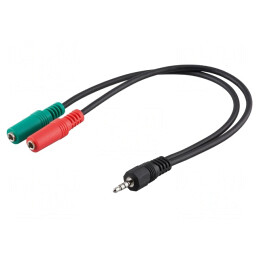 Cablu Audio Jack 3,5mm 3pin la 4pin 0,3m | Electronic-mag.ro | Componente Electronice