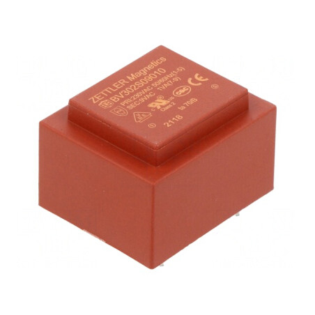 Transformator Încapsulat 1VA 230V 9V 111mA PCB | Electronic-mag.ro | Componente Electronice