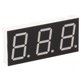 Afișaj LED 7 Segmente 3 Digiti Roșu 20.32mm | Electronic-mag.ro | Componente Electronice