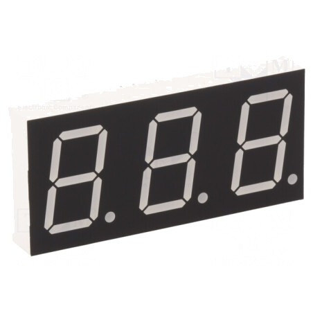 Afișaj LED 7 Segmente 3 Digiti Roșu 20.32mm | Electronic-mag.ro | Componente Electronice