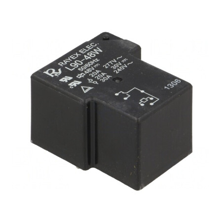 Releu Electromagnetic SPDT 48V 30A L90 PCB | Electronic-mag.ro | Componente Electronice
