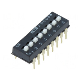 Comutator DIP-SWITCH 8 Secțiuni ON-OFF 24VDC | Electronic-mag.ro | Componente Electronice