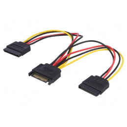 Cablu SATA Tată-Mamă x2 0,15m | Electronic-mag.ro | Componente Electronice