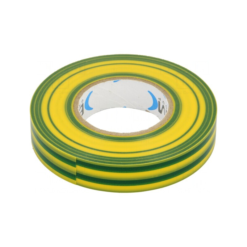 Bandă Electroizolantă Galben-Verde 15mm x 25m | Electronic-mag.ro | Componente Electronice
