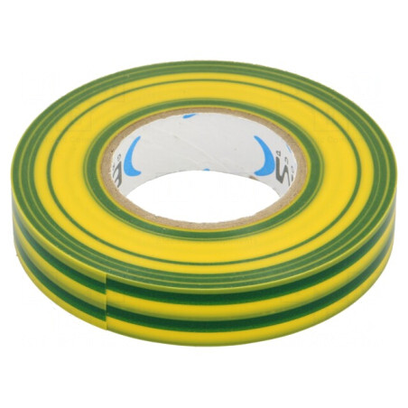 Bandă Electroizolantă Galben-Verde 15mm x 25m | Electronic-mag.ro | Componente Electronice