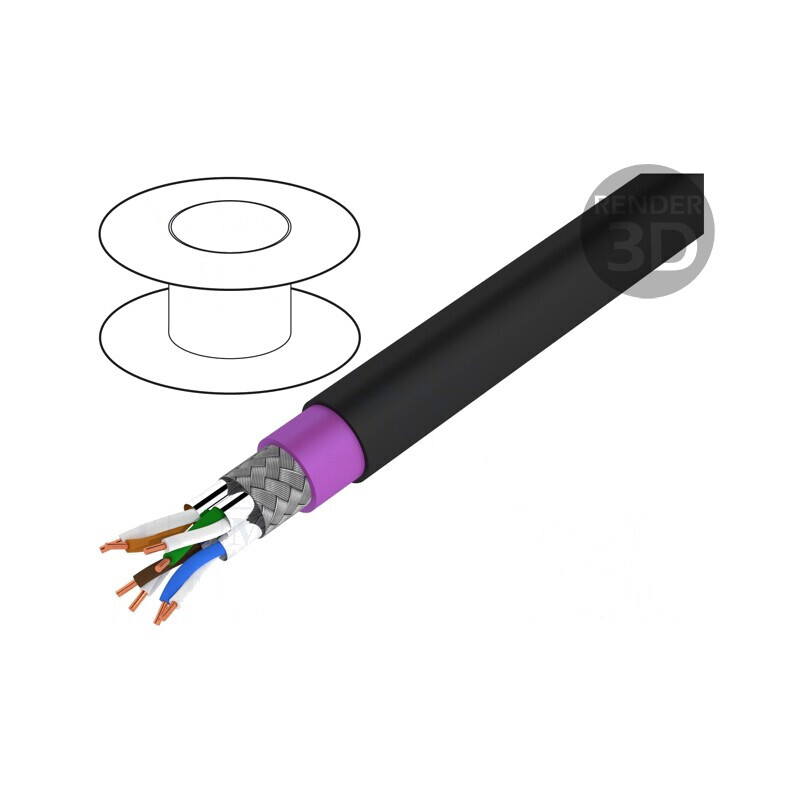 Cablu Ethernet Industrial Cupru PE S/FTP 4x2x23AWG | Electronic-mag.ro | Componente Electronice Cablu Ethernet Industrial Cupru PE S/FTP 4x2x23AWG | Electronic-mag.ro | Componente Electronice