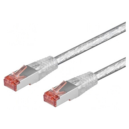 Patch cord S/FTP Cat6 LSZH 1m Transparent | Electronic-mag.ro | Componente Electronice