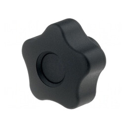 Buton Reglabil Negru Ø32mm M6 | Electronic-mag.ro | Componente Electronice