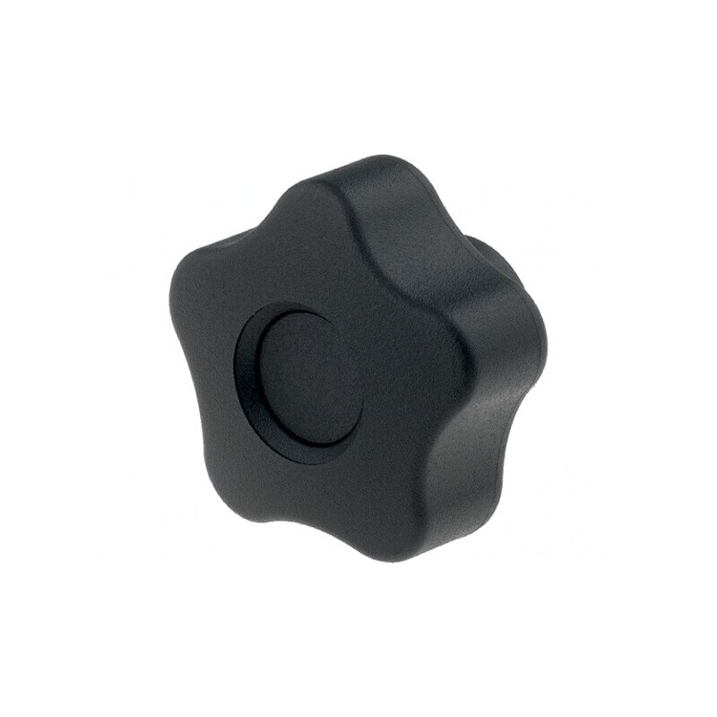 Buton Reglabil Negru Ø32mm M6 | Electronic-mag.ro | Componente Electronice