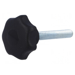 Buton de Reglare Negru Ø40mm M8 45mm H27mm | Electronic-mag.ro | Componente Electronice