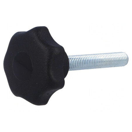 Buton de Reglare Negru Ø40mm M8 45mm H27mm | Electronic-mag.ro | Componente Electronice
