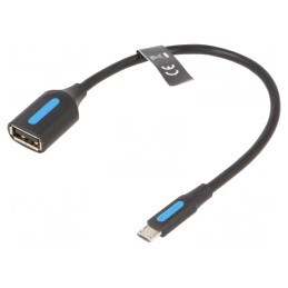 Cablu USB 2.0 A la Micro B, 0.15m | Electronic-mag.ro | Componente Electronice